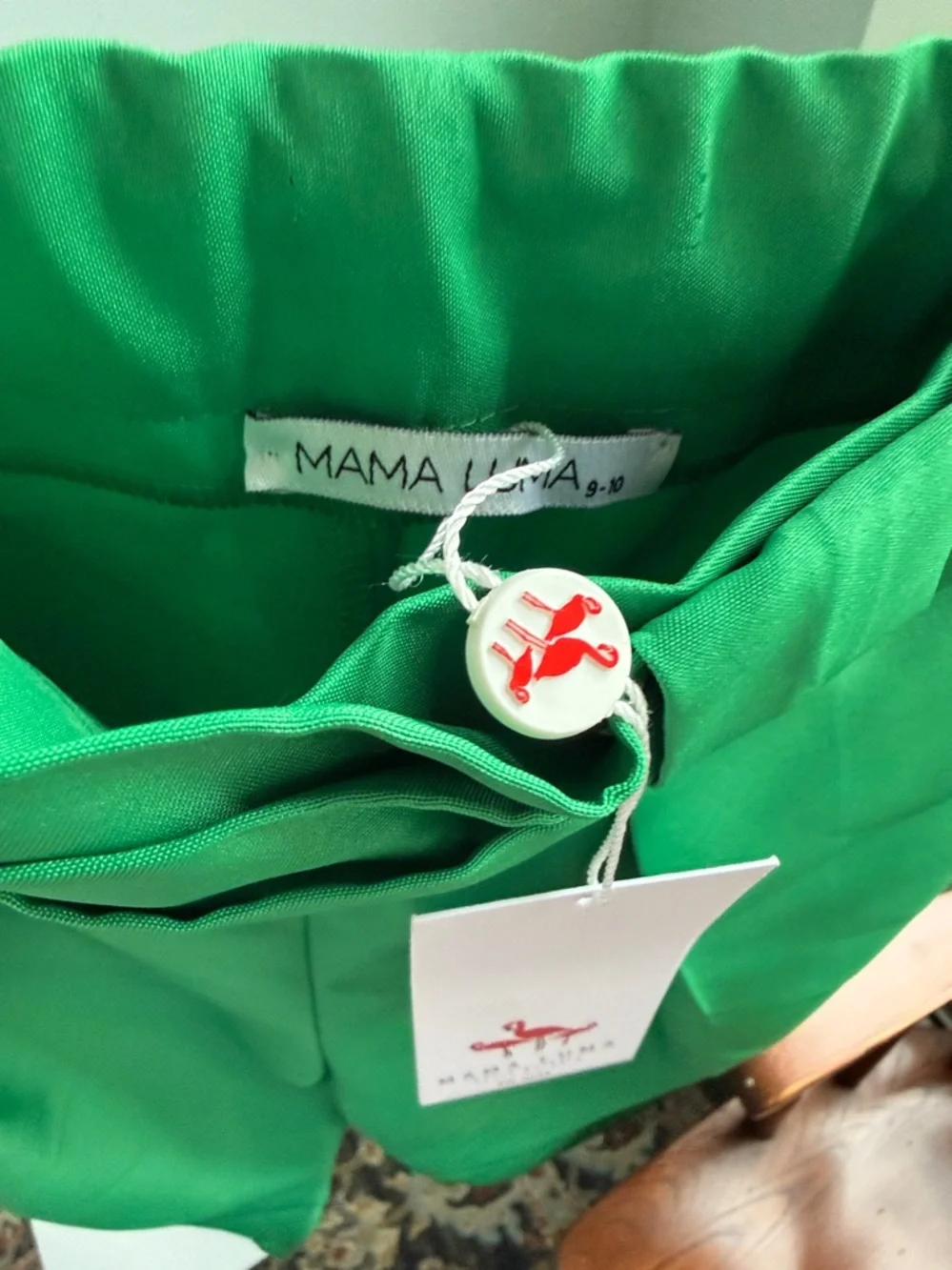 Mama luma girls boutique Green Floral Peplum Top with Matching Wide-Leg Pants